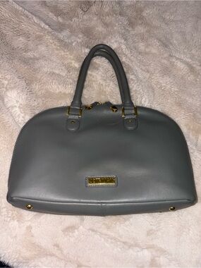 Joy & Iman Gray Satchel with Gold Hardware